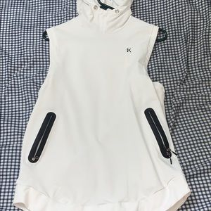 Fitness sleeveless athletic hoodie